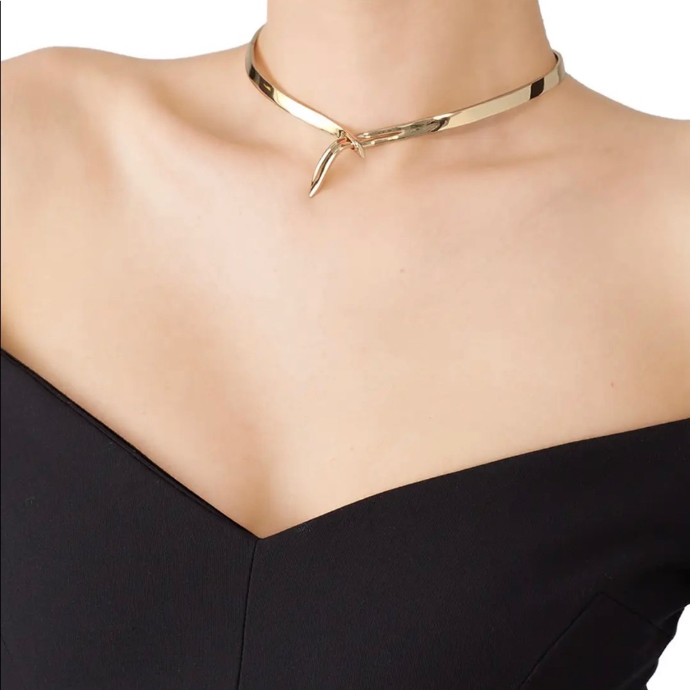 Eddie Borgo Gold Kerchief Slip Collar.  Elegant Gold Choker!